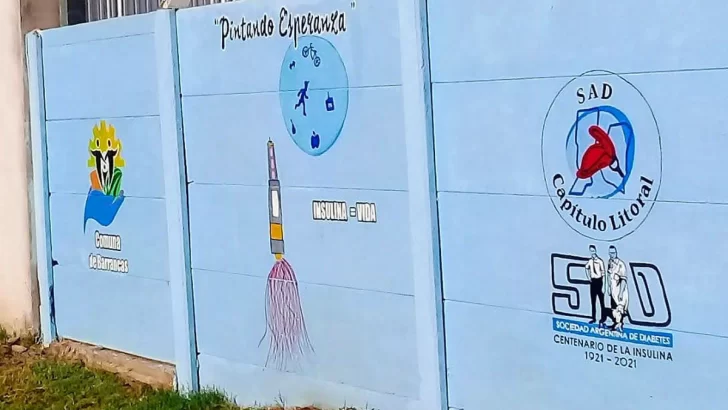 Pintando Esperanza: Un mural por los 100 años del descubrimiento de la insulina se luce en Barrancas