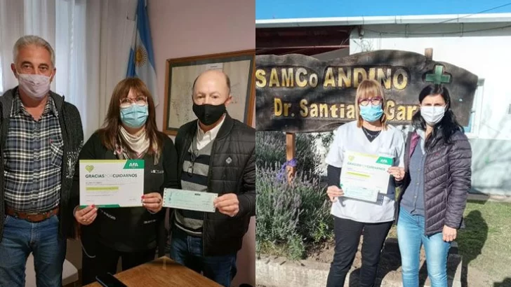 Afa donó 100 mil pesos a los SAMCos de Maciel y Andino