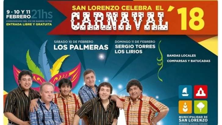 Con la mejor música santafesina el carnaval llega en San Lorenzo