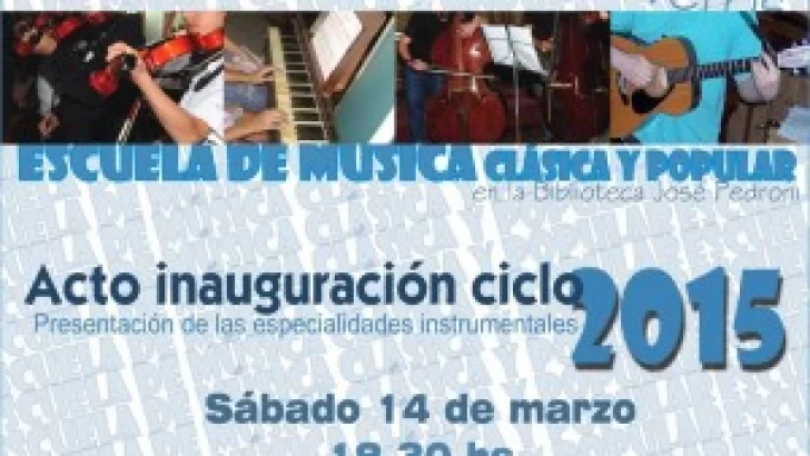 Se inauguró la Escuela de Música  de la Biblioteca ?José Pedroni?.