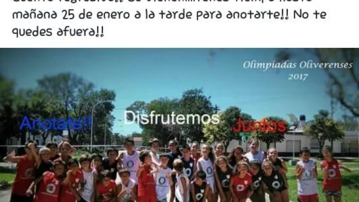 Olimpiadas Oliverenses: Mañana cierre de inscripción