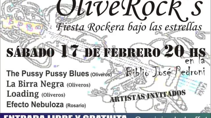 Se viene una gran fiesta rockera en la Biblioteca “José Pedroni”