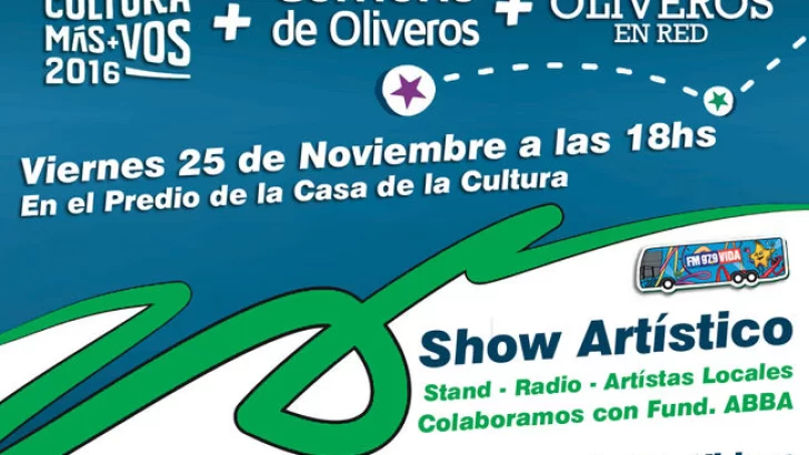 “Oliveros se encuentra” más “Cultura Más Vos”: cronograma de actividades