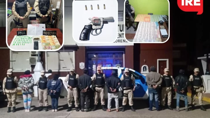Allanamiento en Puerto: Secuestraron droga, armas, dinero y hay seis detenidos