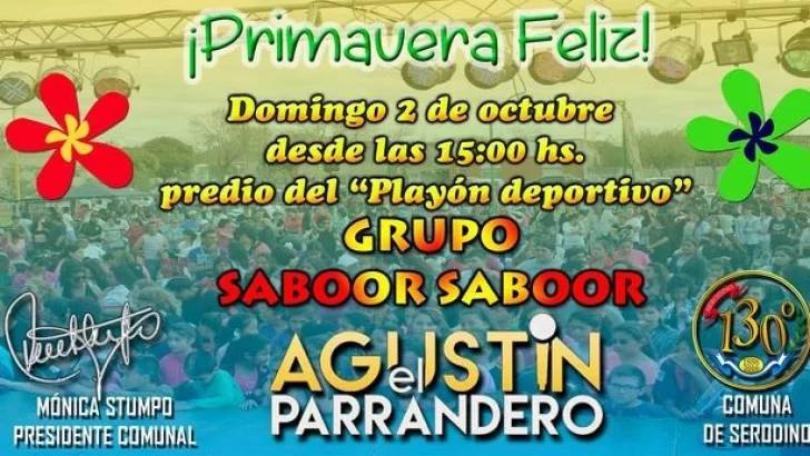 Con bandas en vivo, Serodino celebra la primavera