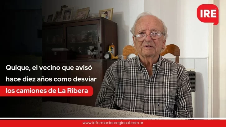 Quique, el vecino que avisó hace diez años como desviar los camiones de La Ribera