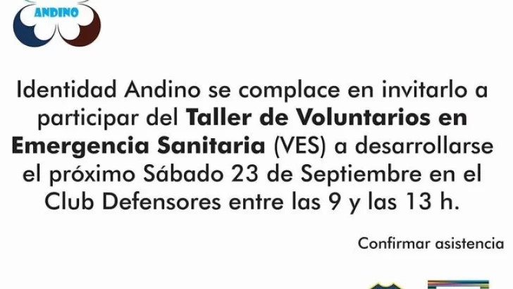 Invitan a una jornada para capacitación en Emergenia Sanitaria