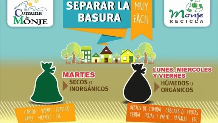 LA COMUNA DE MONJE PUSO EN MARCHA EL PLAN DE RECICLAJE