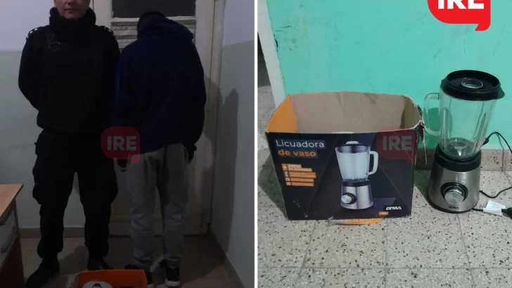 Pueblo Andino: Detuvieron a un joven en la madrugada con una licuadora robada