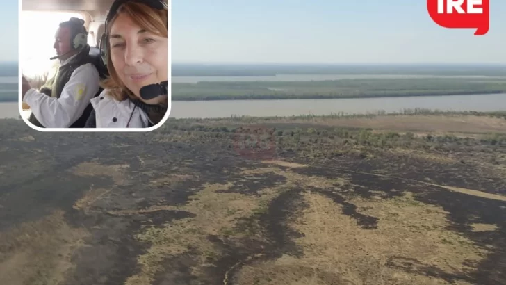 Aguirre vio desde el aire la quema de las islas frente a Gaboto: “Es algo terrible”