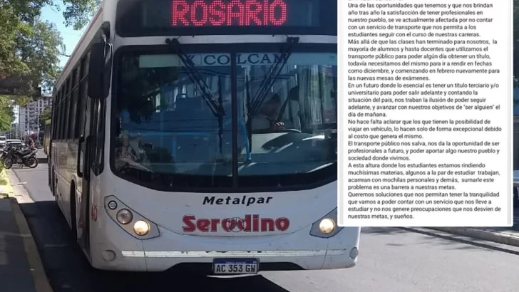 Serodino y Carrizales en alerta por la baja en las frecuencias del servicio de colectivos