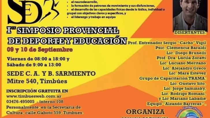 Comenzó el Primer Simposio Provincial de Deportes y Educación en Timbúes