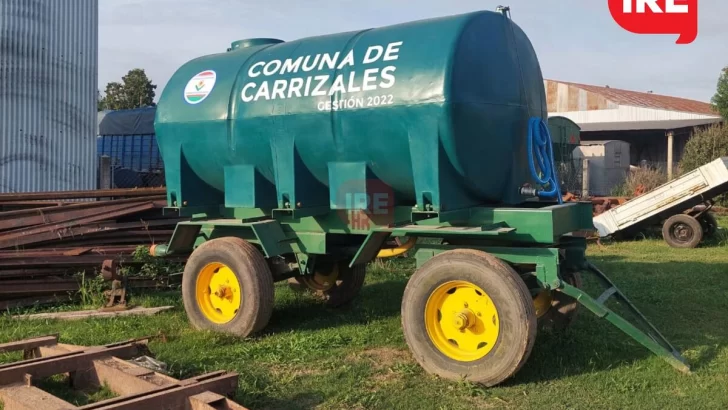 Carrizales sumó a sus herramientas un tanque para riego y primeros auxilios