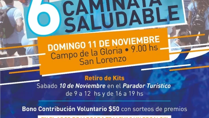 Se viene la sexta caminata saludable en San Lorenzo
