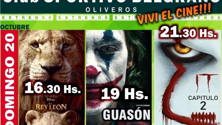 “Cine en tu ciudad” llega a Oliveros con estrenos