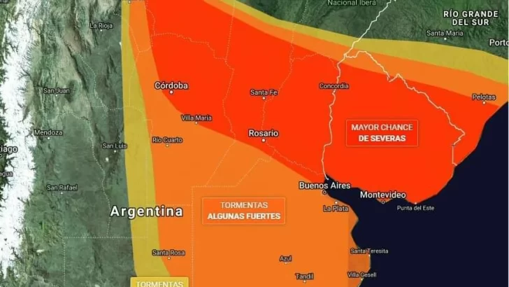 Nuestra región bajo alerta de tormentas severas