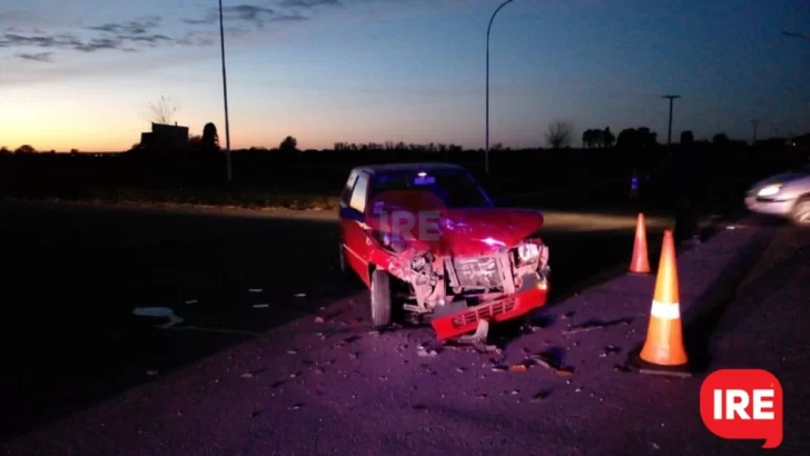 A primera hora un auto y un camión chocaron en el cruce a Gaboto