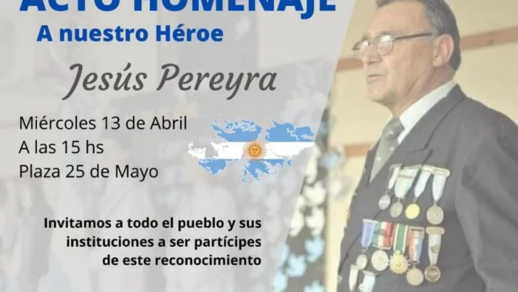 A 40 años de Malvinas: Carrizales realizará un homenaje a Jesús Pereyra
