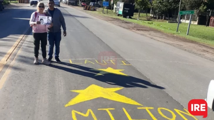 Volvieron a pintar la estrella de Milton y Lautaro: “Es importante que todos nos unamos”