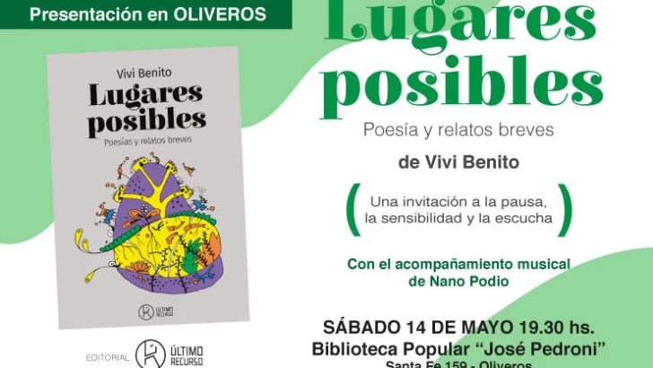 Poesía y música: Vivi Benito presenta Lugares Posibles en la biblio José Pedroni