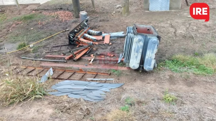 La Ribera: Robaron un transformador de la EPE a la vera de la Ruta 91