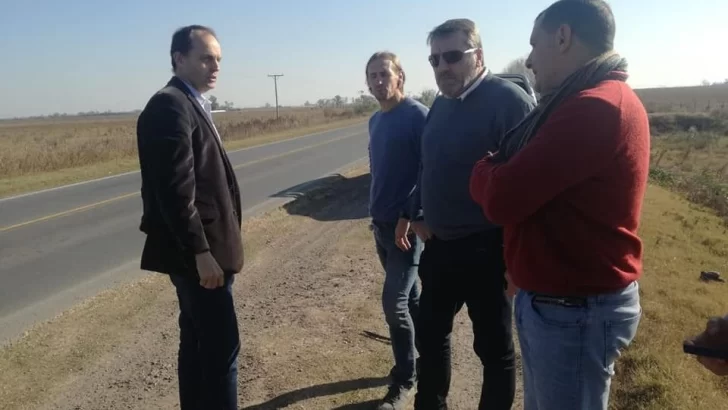 Rasetto reclamó por la circunvalación en Serodino y recorrió la zona con Ceschi