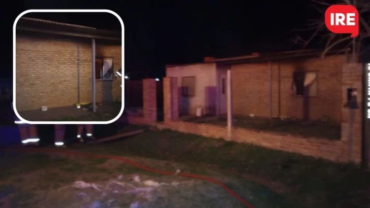 Una vivienda de Barrancas sufrió un incendio: No descartan que haya sido intencional