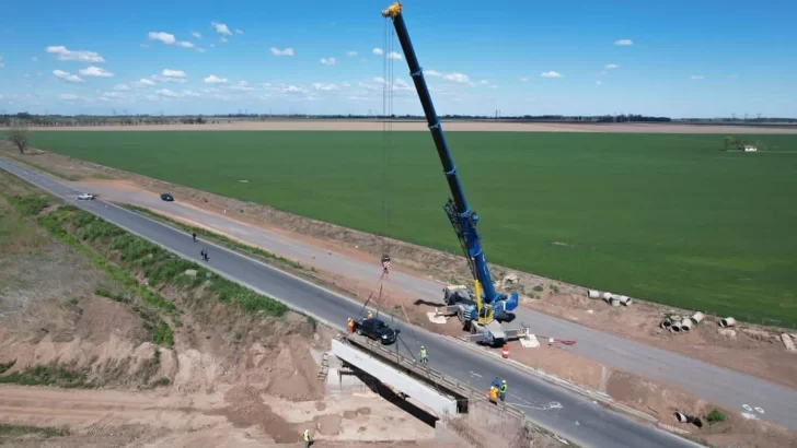 El puente sobre el canal Serodino estará habilitado “antes de fin de año”