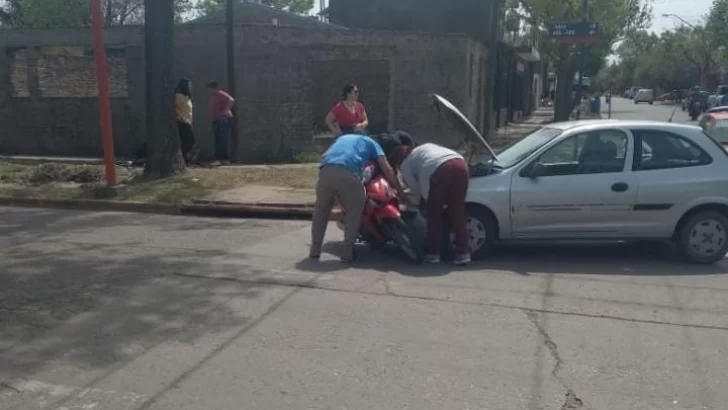 Chocaron en Puerto una moto y un auto conducido por una vecina de Timbúes