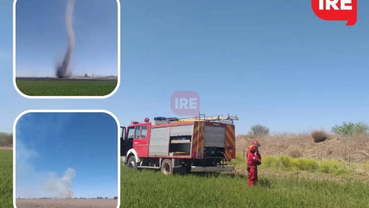 Un incendio de gran magnitud afectó a un campo en Aldao