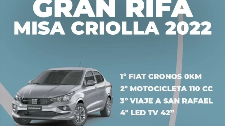 Timbúes lanzó la gran rifa de la Misa Criolla a beneficio de instituciones locales