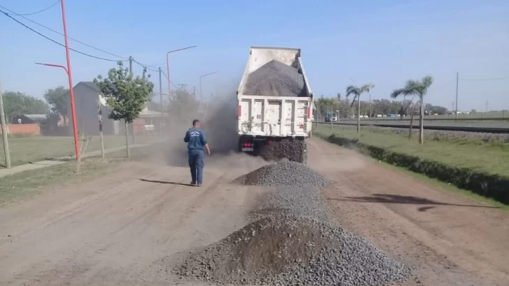 Timbúes realizó mejoras en la colectora de Ruta 11 y prevé instalar reductores de velocidad