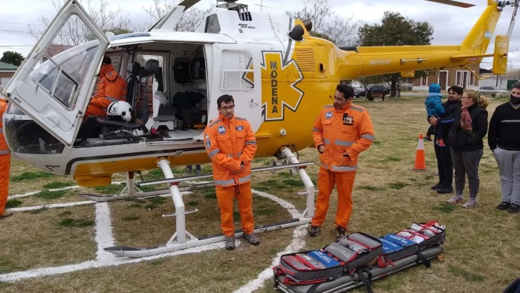 El helicóptero sanitario aterrizará en La Boca de Monje para una capacitación