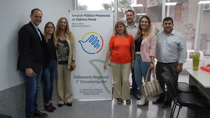 En el nuevo mega edificio de Tribunales Rasetto recibió a la Defensora y visibilizó los avances