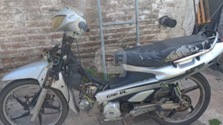Recuperaron en Oliveros una moto que había sido robada en Barrancas