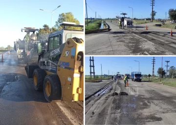 Vialidad Nacional comenzó hoy con los trabajos en la 11 sobre el acceso a La Paloma