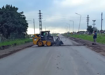 Vialidad Nacional reactivó los trabajos esta mañana en la 11 entre Timbúes y La Ribera