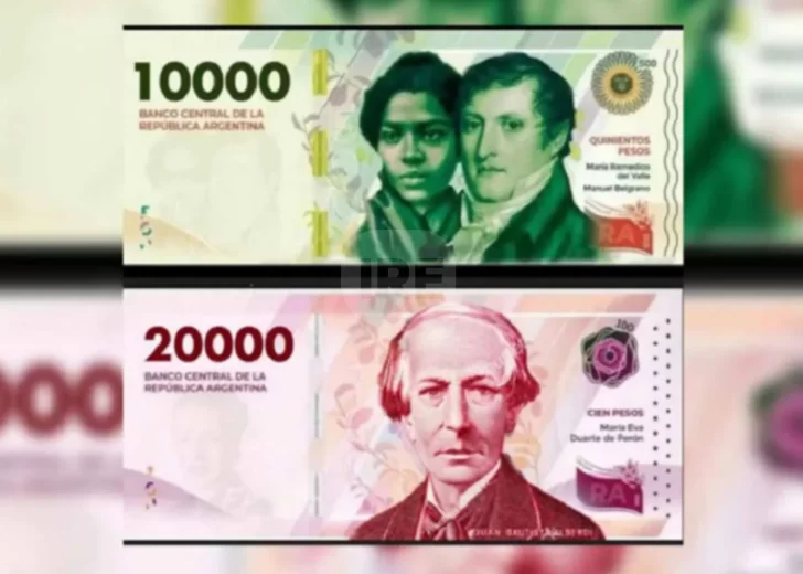 Los nuevos billetes de $10.000 y $20.000 se preparan para comenzar a circular