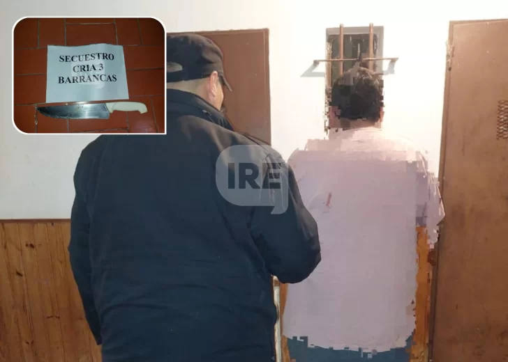 Amenazó con una cuchilla a dos hombres en Barrancas y quedó detenido
