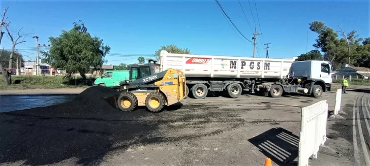 Continúan los trabajos de repavimentación sobre ruta 11 en Puerto General San Martín