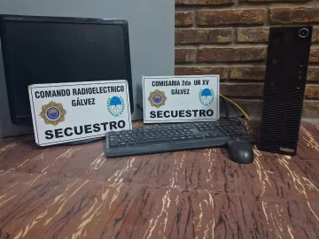 Robaron en la estación de trenes de Gálvez y la policía descubrió quién fue y recuperó una PC