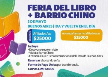 AMSAFE organiza un día cultural en Buenos Aires para disfrutar de la feria del libro