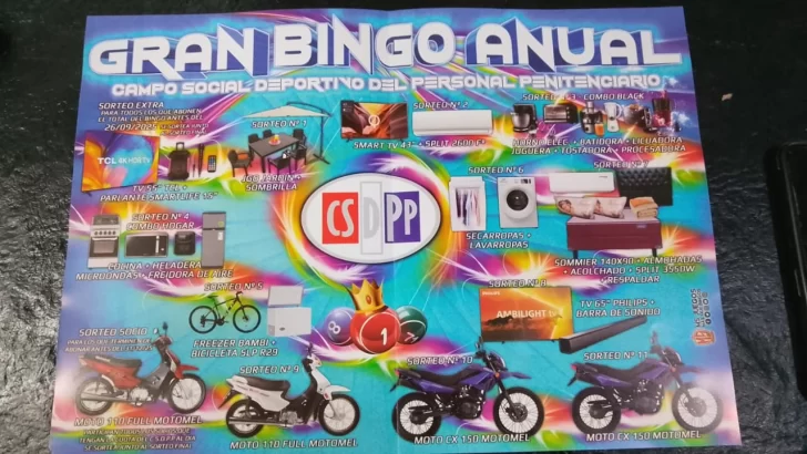 El Campo Social de los Penitenciarios de Coronda lanzó un bingo con 13 premios de gran calidad