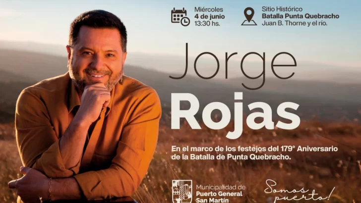 Batalla de Punta Quebracho: Puerto celebra su gesta histórica con un show de Jorge Rojas