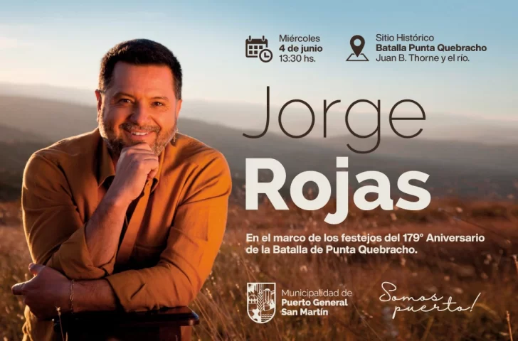 Batalla de Punta Quebracho: Puerto celebra su gesta histórica con un show de Jorge Rojas