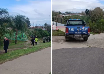 Puerto San Martín: Una mujer se cayó al arroyo al intentar cruzar en moto una pasarela peatonal