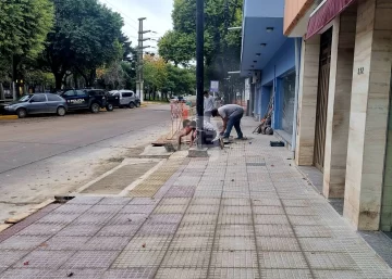 Avanza la transformación del centro comercial a cielo abierto en Puerto General San Martín