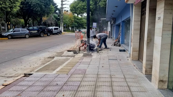 Avanza la transformación del centro comercial a cielo abierto en Puerto General San Martín