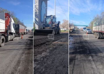 Desvíos y demoras en el puente del canal San Lorenzo sobre ruta 11
