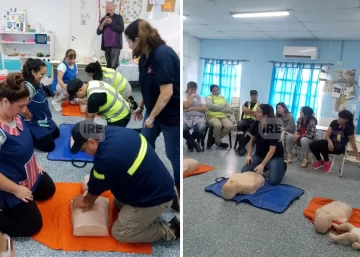 Tras el rescate de un bebé, capacitaron en RCP al personal del jardín Río Carcarañá